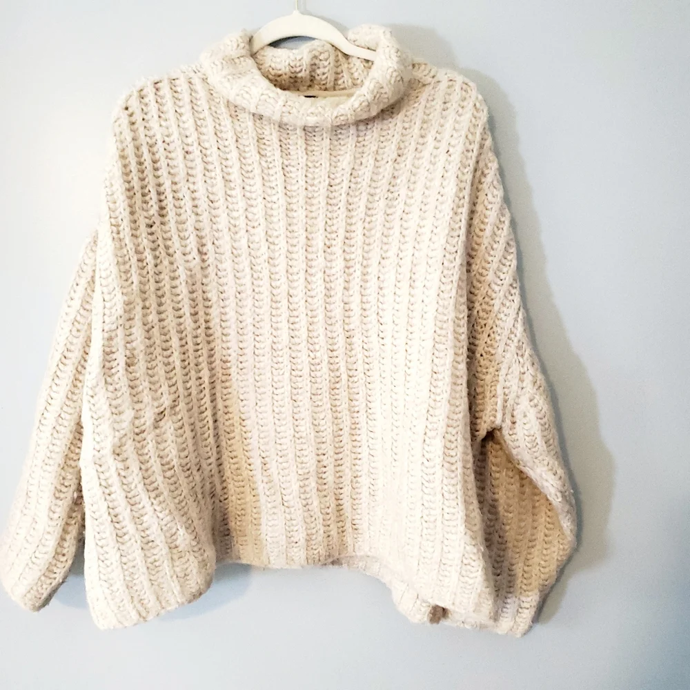 Free People Turtleneck Oversized Sweater - Picture 2 of 11